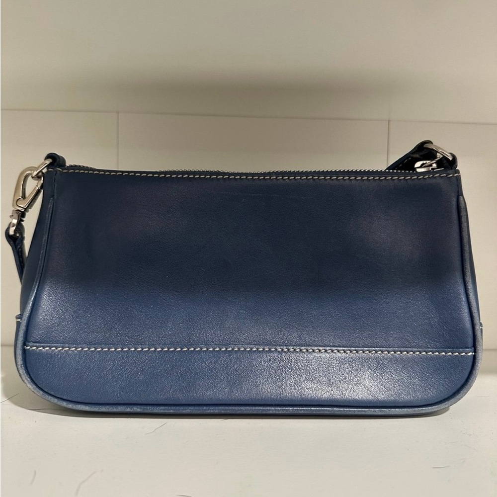 Y2K Vintage Coach Blue Hampton Demi Bag 7785
